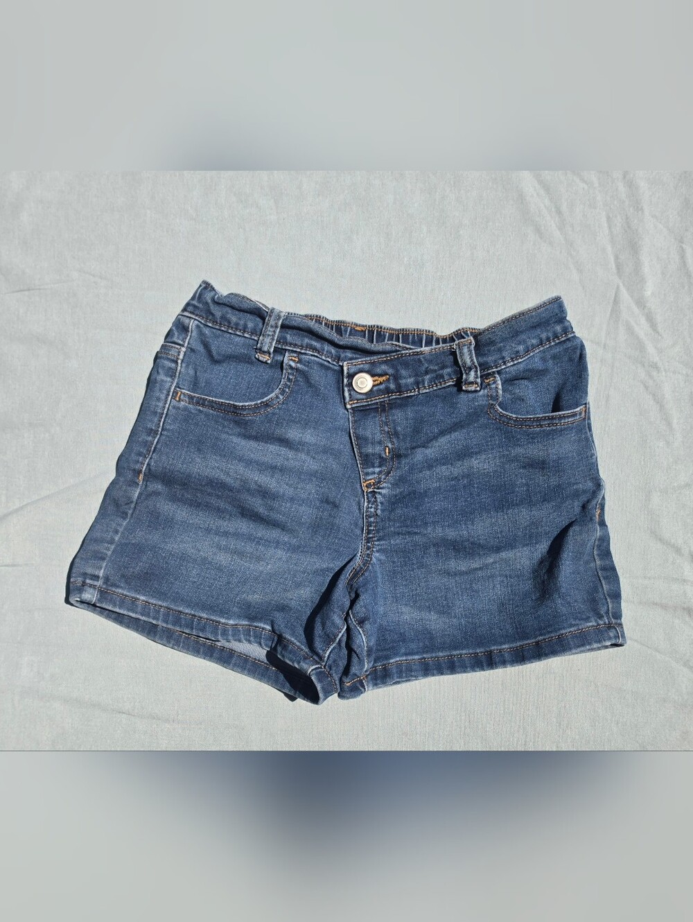 Classic Blue Denim Girls Shorts